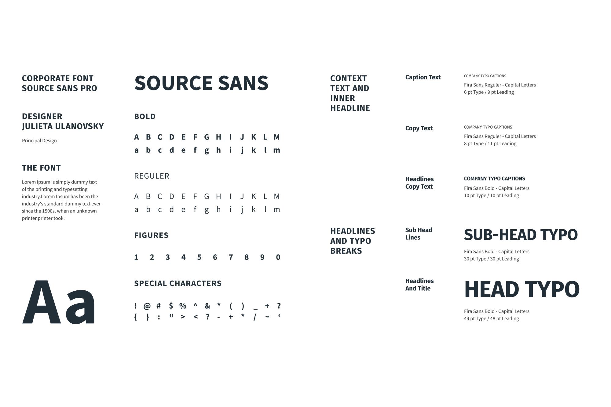 Typography selection